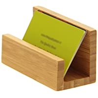 Soporte de escritorio para tarjetas- hecho de bambú natural